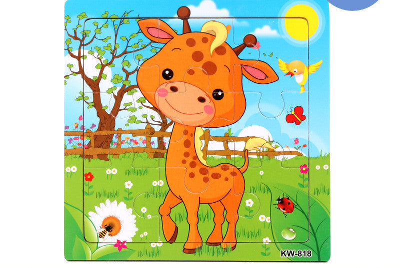 Holzpuzzle Tiere Puzzlespielzeug Frühkindliche Eltern-Kind-Spiele