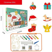 Kinder Kristall kleber Malerei Backfrei Malerei DIY Handgemachte Ornamente Mädchen Spielzeug Anzug Weihnachts geschenke