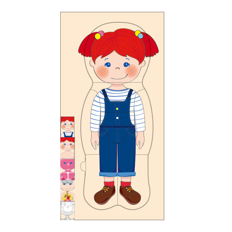 mytooy Schichtenpuzzle Mädchen und Junge