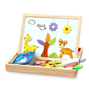 Holz Magnetischen Puzzle Spielzeug Kinder 3D Puzzle Box Abbildung Tiere Circus Schreiben Zeichnung Bord Lernen Bildung Spielzeug Für Kinder