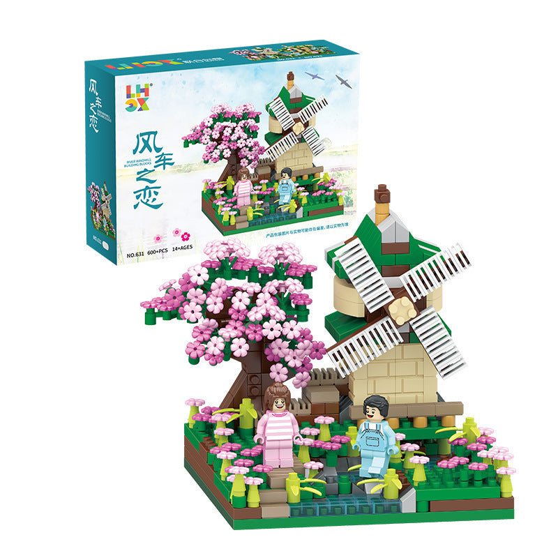 Kleine Micro Partikel Puzzle Blöcke Blume Spielzeug Geschenk Ornamente
