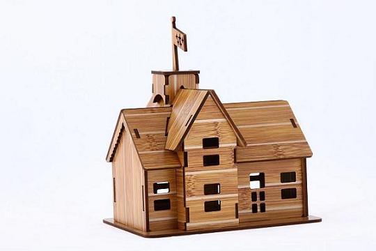 3D Drei dimensionale Holz puzzle Modelle Kinder-DIY-Spielzeug