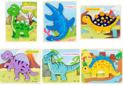 Holz 3D Dinosaurier Hand Greifen Bord Puzzle
