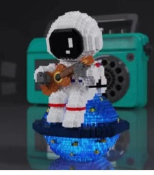 Astronaut Modellierung Tiny Bausteine Partikel Montiert Spielzeug