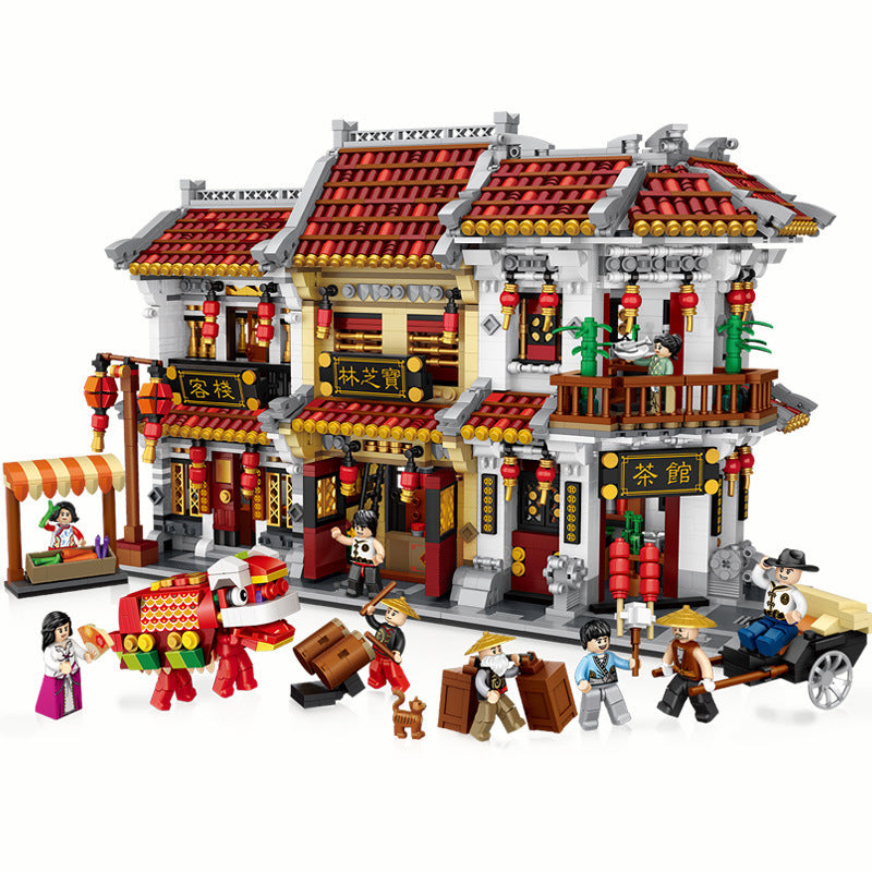 Chinesische Straßenansicht Teehäuser Gasthof Bao Zhilin Mini-Kugelform-Spielzeuge
