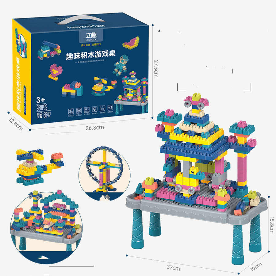 "Kindergarten-Bauklötze aus Kunststoff, zusammengebautes Lernspielzeug, tragbares Geschenkset in einer Box"
