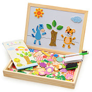 Holz Magnetischen Puzzle Spielzeug Kinder 3D Puzzle Box Abbildung Tiere Circus Schreiben Zeichnung Bord Lernen Bildung Spielzeug Für Kinder