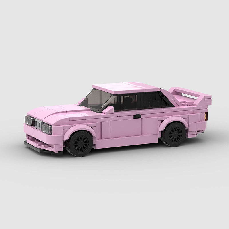 Rennmodell E30 M3 MOC Kleine Partikel Zusammengebautes Bausteinspielzeug