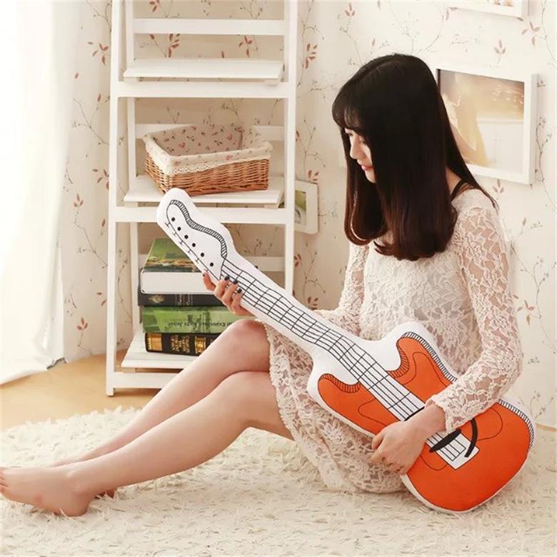 Simulation Gitarre Plüschspielzeug Kinder Kreatives Sofakissen