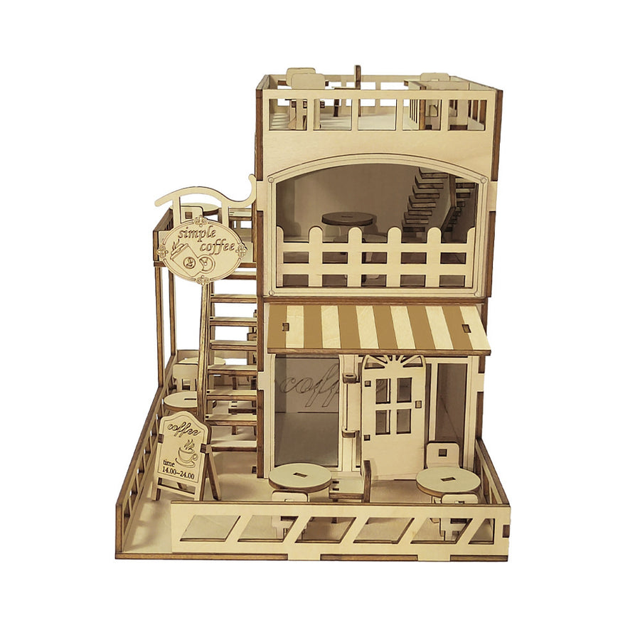 Casual Kaffee Haus Pädagogisches Puzzle Hand Montiert Spielzeug