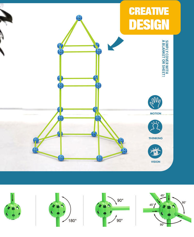Kinder DIY Leuchtende Zelt Spielen Haus Spleißen Spielzeug