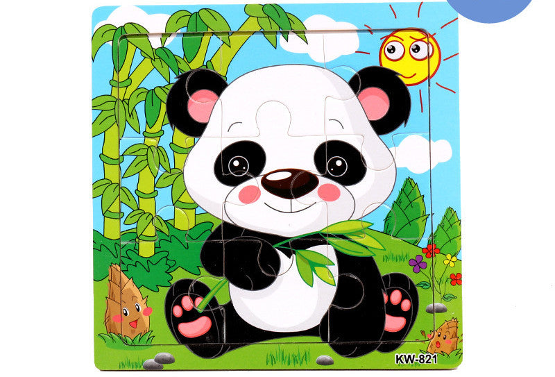 Holzpuzzle Tiere Puzzlespielzeug Frühkindliche Eltern-Kind-Spiele