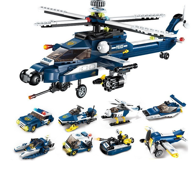 mytooy Transformierbarer Polizei-Roboter Klemmbausteine