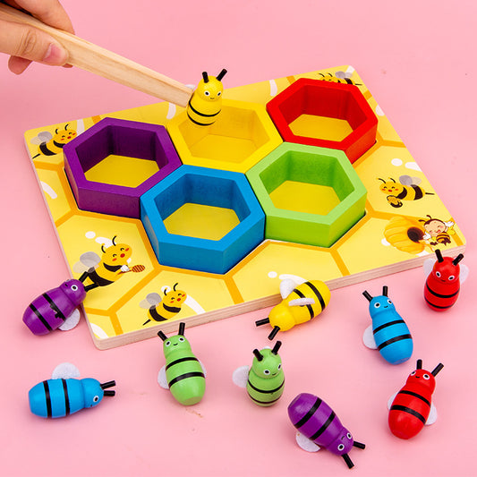 Montessori frühen bildung aid clip bee kinder spielzeug