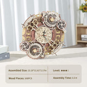Robotime ROKR Zeit Kunst Zodiac Wanduhr 3D Holz Puzzle Spiele Modell Gebäude Kits Spielzeug für Kinder Kinder