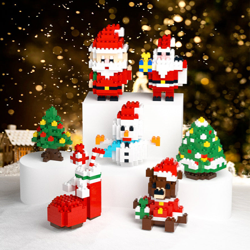 Weihnachts serie kleine Partikel montage Bausteine Spielzeug Puzzle Ornamente