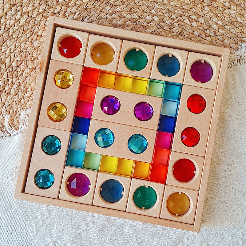 Bausteine Transparent Acryl kinder Pädagogisches Spielzeug