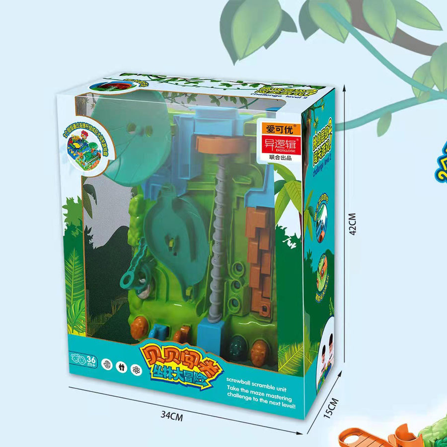 "Kinderspieltischspielzeug für Dschungel-Abenteuer-Ballbahn-Puzzle"