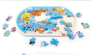 Holz Puzzle Welt kinder Spielzeug Geschenk Baby Pädagogisches Spielzeug