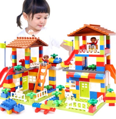 Kinder puzzle bausteine, jungen und mädchen, stadt baby, kinder spielzeug, der frühen kindheit spielzeug