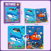 Kinder Auto Transport Magnetisches Puzzle Spielzeug