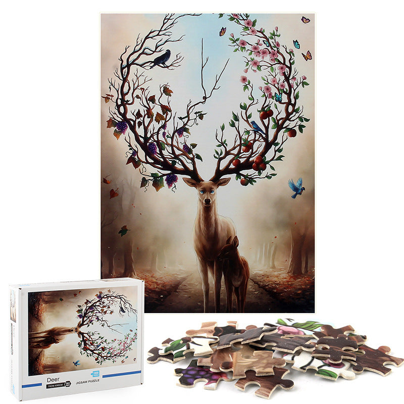 Papier Puzzles Tier Welt Berühmte Gemälde Erwachsene Pädagogisches Dekompression Puzzle Spielzeug