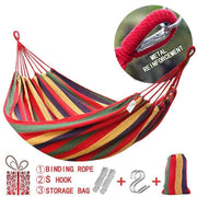 Outdoor-Camping- und Freizeit-Raum Doppel-Schaukel, Einzel-Erwachsenen-Schaukel, Hängematte aus Canvas, Verdickung und Erweiterung, Kinder-Hängematten-Spielzeug.