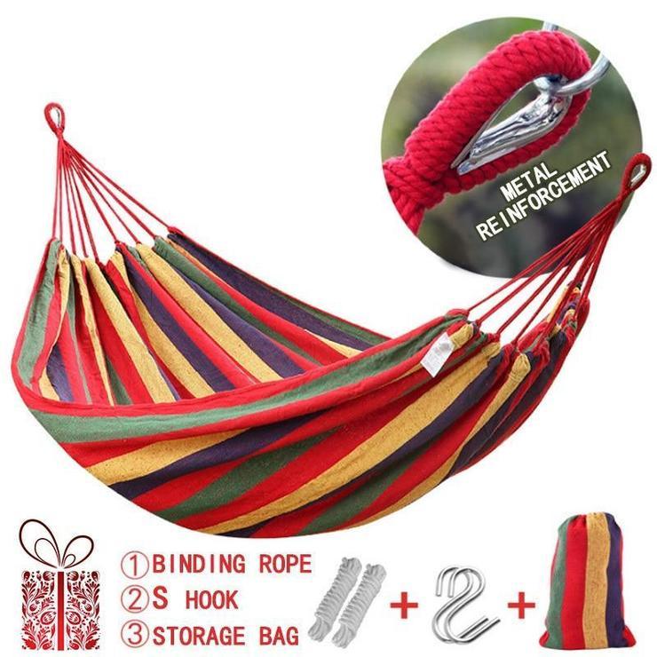 Outdoor-Camping- und Freizeit-Raum Doppel-Schaukel, Einzel-Erwachsenen-Schaukel, Hängematte aus Canvas, Verdickung und Erweiterung, Kinder-Hängematten-Spielzeug.
