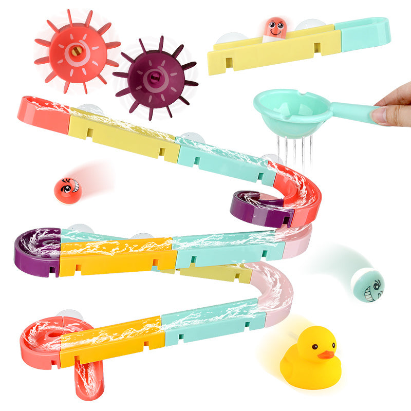 Kinder Bad Spielzeug Wand Saugnapf Marmor Rennen Run Track Bad Badewanne Baby Spielen Wasser Spiele Spielzeug Kit für Kinder