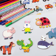 Kinder aquarell stift graffiti werkzeug set frühen kindheit pädagogisches spielzeug holz malerei graffiti zeichnung bord