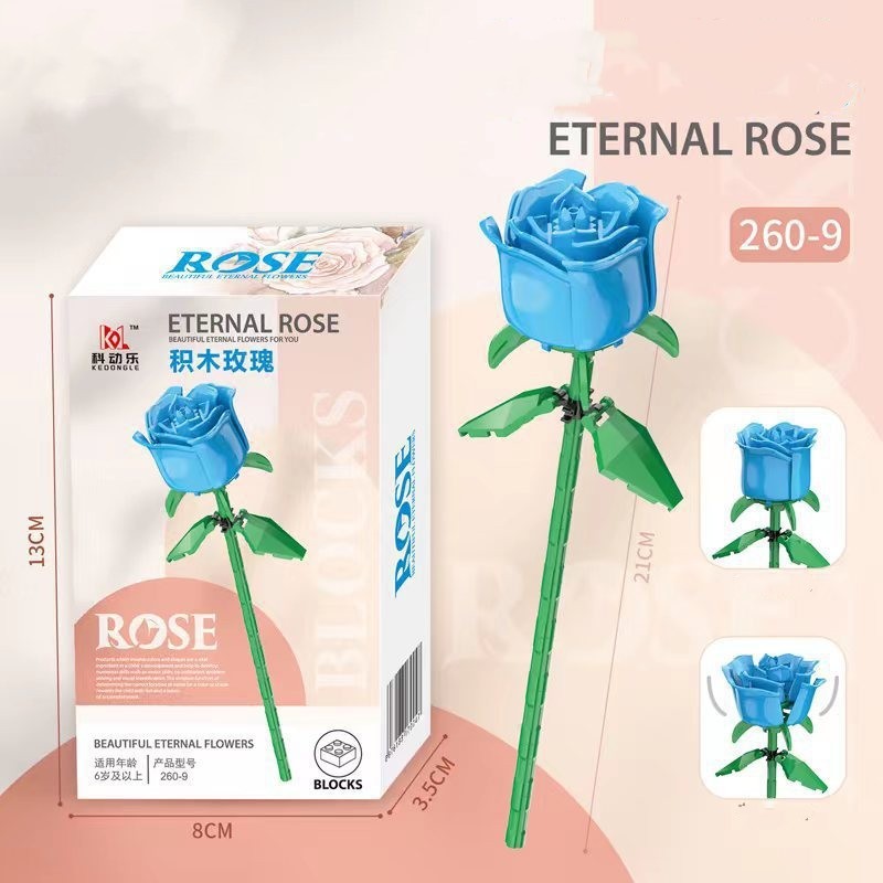 Valentinstag Rose Puzzle zusammen gebaut Baustein Spielzeug