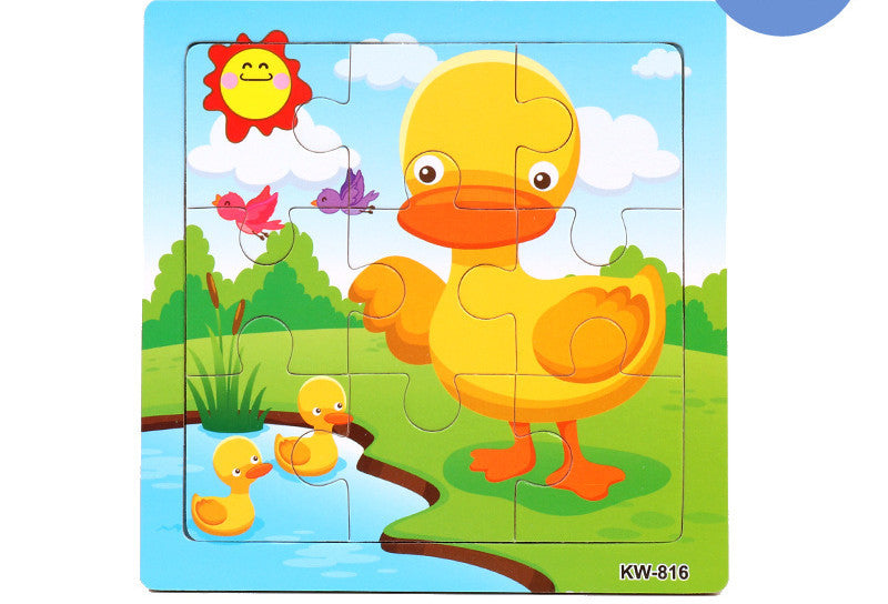 Holzpuzzle Tiere Puzzlespielzeug Frühkindliche Eltern-Kind-Spiele