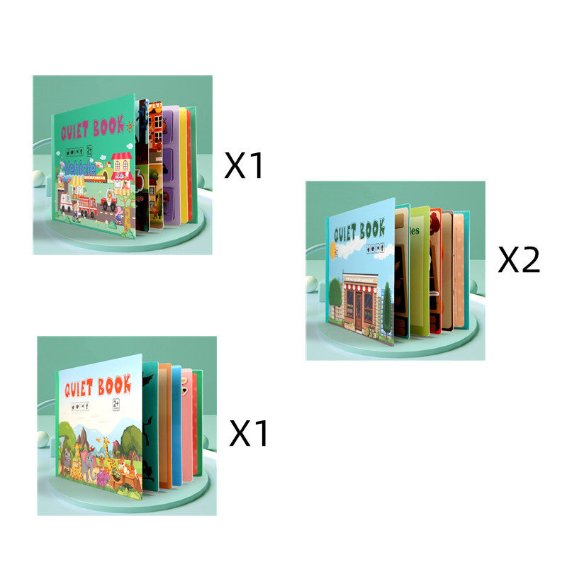 Kinder Pädagogisches Spielzeug Wiederholt Klebte Bücher Zu Lesen