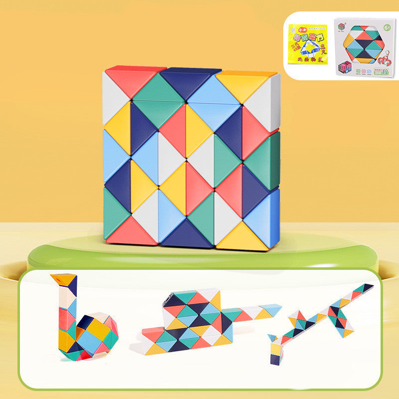 Schlange Twist Cube Stress Relief Pädagogisches Spielzeug Kinder Geschenke Magie Schlange Herrscher Puzzle Klapp Pädagogische
