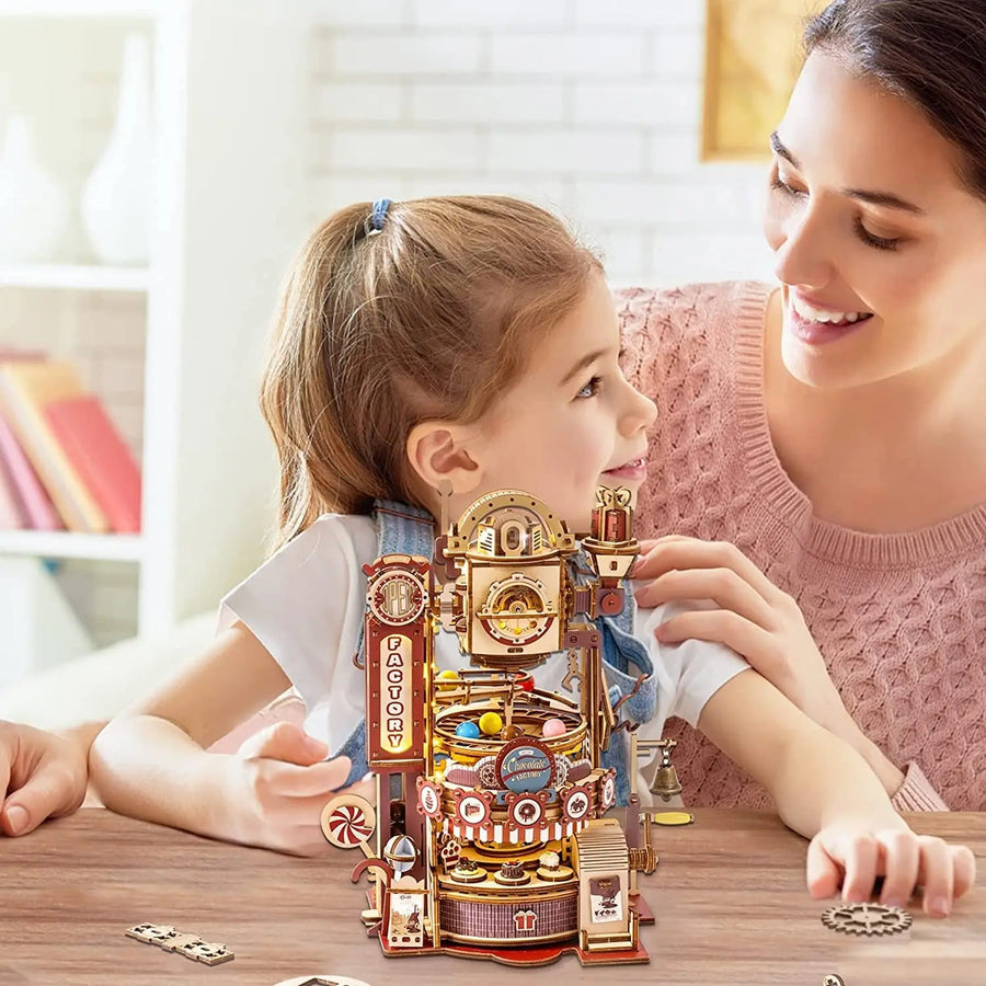 Robotime ROKR Marmorschokoladen-Fabrik 3D Holz Puzzlespiele Montage-Modellbau spielzeug für Kinder Kinder Erwachsene Geburtstags geschenk Mein Shop