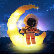 Astronaut Modellierung Tiny Bausteine Partikel Montiert Spielzeug