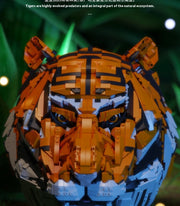 "Tigerkopf Bauklötze Dekoration Zusammengebautes Tiermodell Wasserhahn Kreative Spielzeuge"