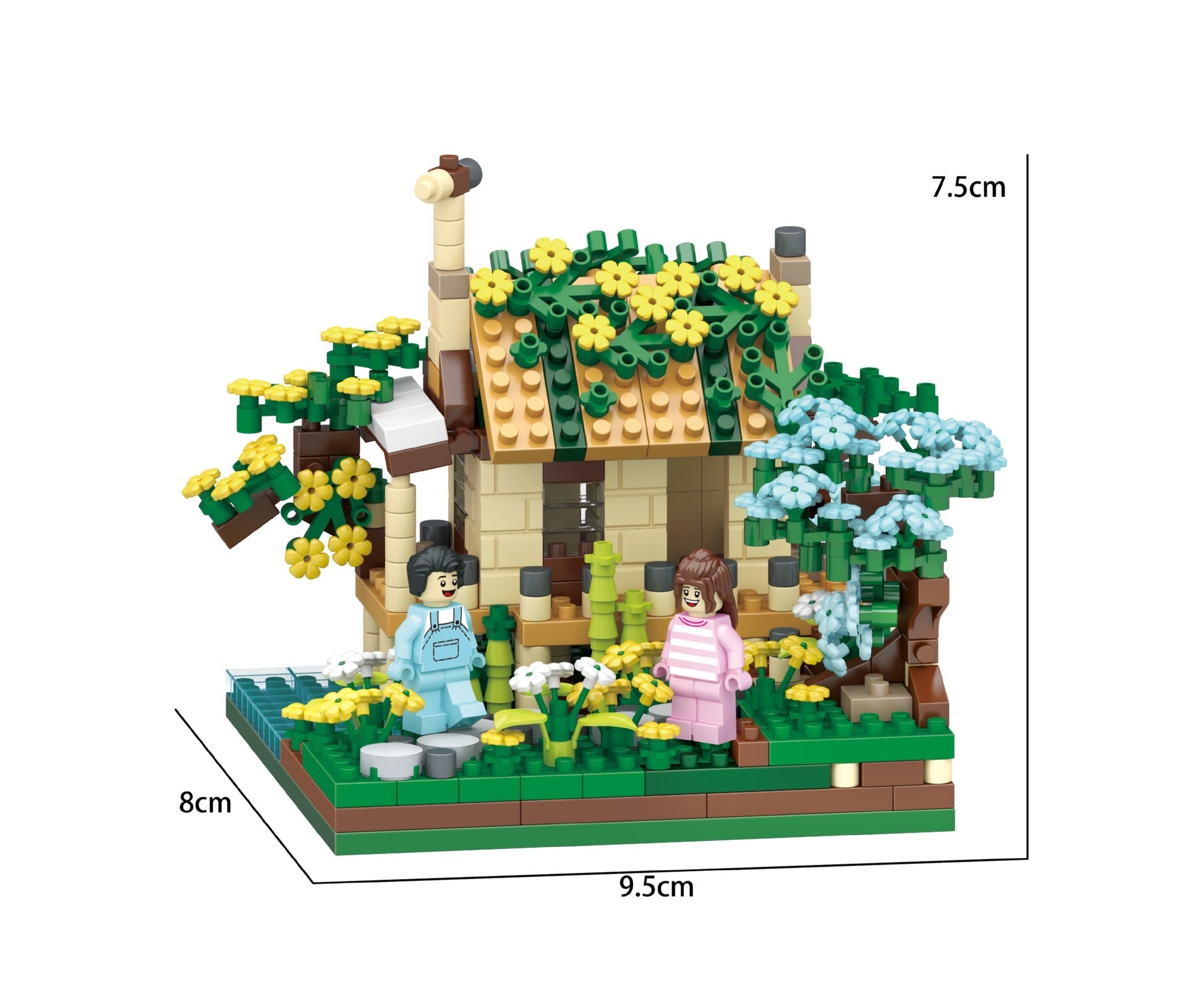 Micro-körnige Bausteine Diy Scenic Gebäude Spielzeug
