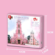 Rot Kirche Modell Dekompression Bausteine Pädagogisches Spielzeug