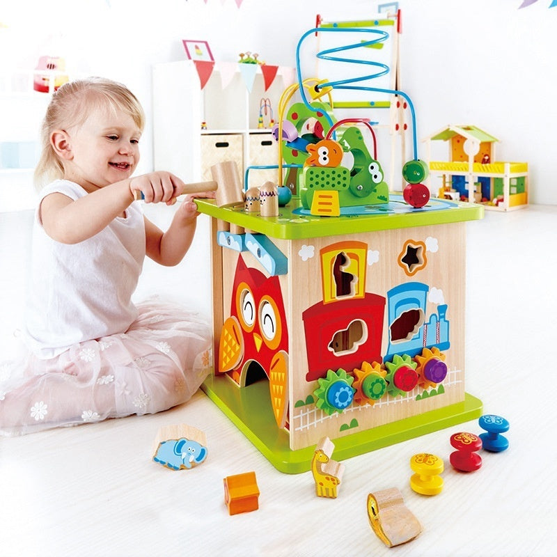 Glückliche Farm Spiel Box Perlen-Bereihung Spielzeug Schatztruhe Komplex Perlen Baby große Baby Kinder Pädagogisches Spielzeug