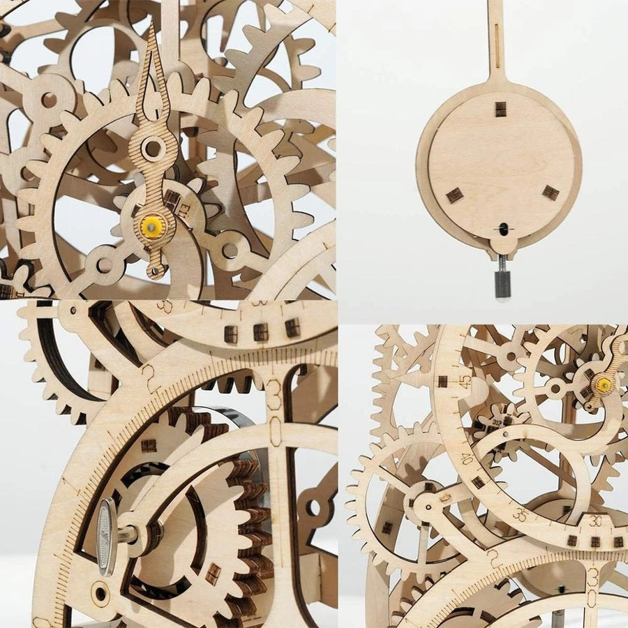 Robotime Rokr Pendel Uhr 170 Pcs 3D Holz Puzzle Spielzeug Gebäude Block Kits Montage Geschenke Für Kinder Erwachsene Dropshipping