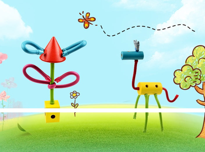 Kindergarten Lehr spielzeug Umweltschutz Creative Magic Stick Puzzle
