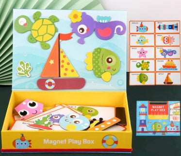 Magnetische Aufkleber-Puzzles Bildungs-Spielzeug für Kinder