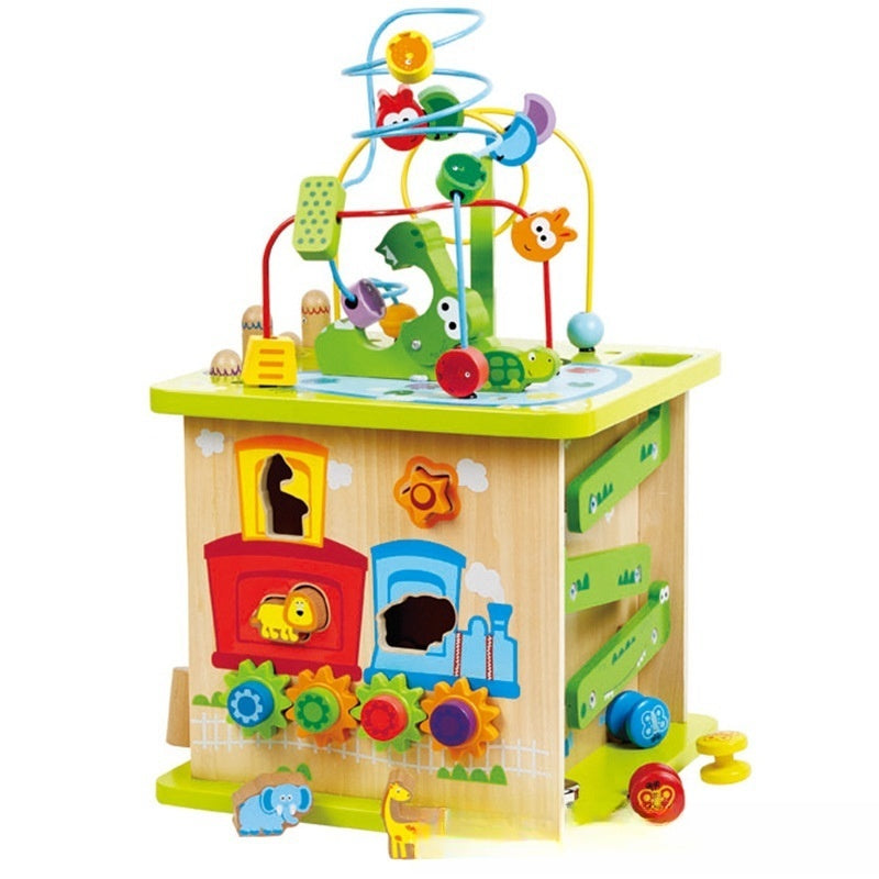 Glückliche Farm Spiel Box Perlen-Bereihung Spielzeug Schatztruhe Komplex Perlen Baby große Baby Kinder Pädagogisches Spielzeug