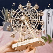 Robotime DIY Holz drehbares Riesenrad Modell mit Spielmusik Spielzeug für Kinder Geburtstag TGN01