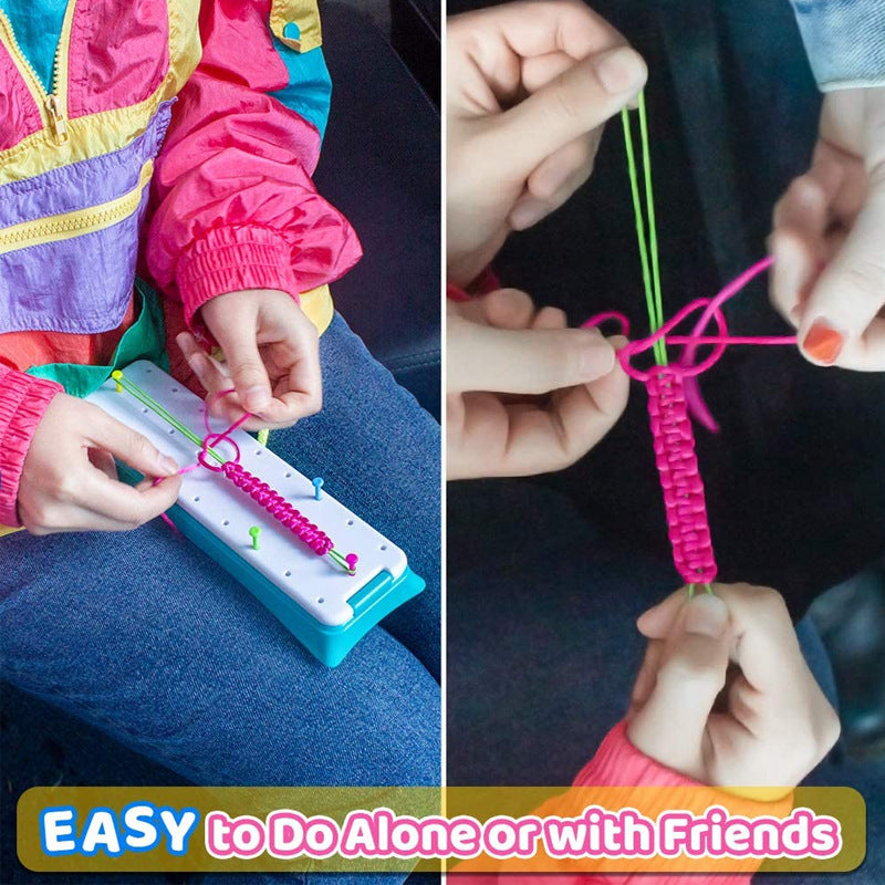 Mädchen Geschenk Armband Herstellung Bastel spielzeug Kinder DIY Schmuck Herstellung Werkzeug kasten Trage gurt Strick gerät Anzug