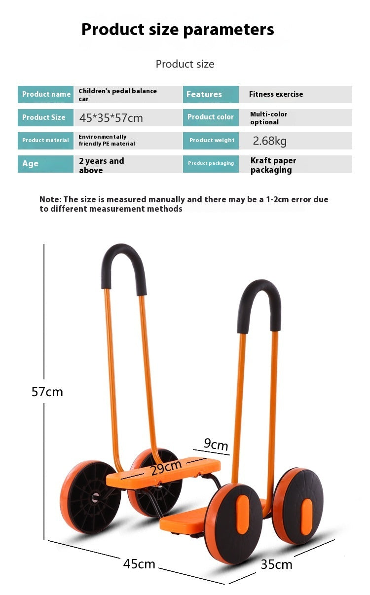 Kindergarten Sports Toys Children Balance Pedal Bicycle