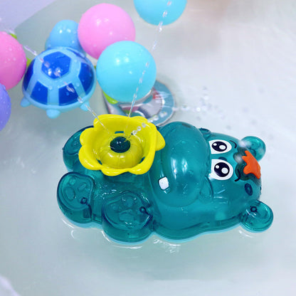 "Baby-Badespielzeug für Kinder, die im Wasser spielen – Elektrischer Sprinkler-Hippo-Duschkopf"