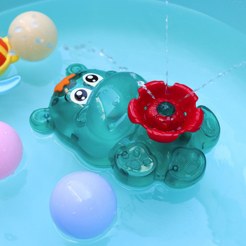 "Baby-Badespielzeug für Kinder, die im Wasser spielen – Elektrischer Sprinkler-Hippo-Duschkopf"