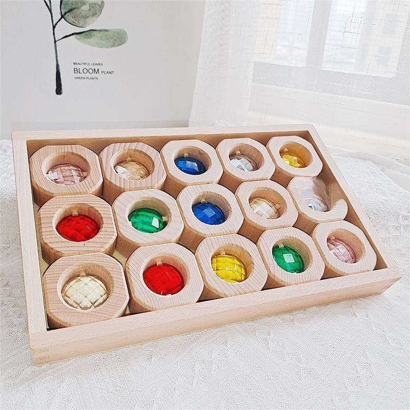 Bausteine Transparent Acryl kinder Pädagogisches Spielzeug